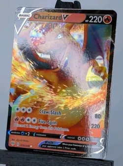 Charizard V #019/189 SWSH03 Darkness Ablaze Ultra Rare Holo Pokemon Card - Image 2