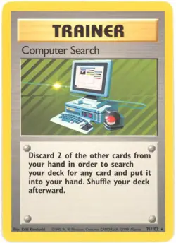 Pokemon Card - Base 71/102 - COMPUTER SEARCH (rare) - NM - Image 1