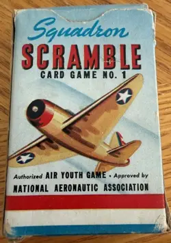Vintage Squadron Insignia & Squadron Scramble Card Games WWII Era Both Complete - Image 3