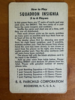 Vintage Squadron Insignia & Squadron Scramble Card Games WWII Era Both Complete - Image 4
