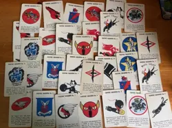 Vintage Squadron Insignia & Squadron Scramble Card Games WWII Era Both Complete - Image 5