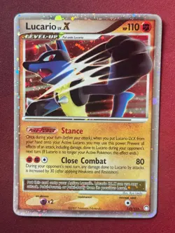 LUCARIO Lv.X 122/123 Mysterious Treasures HOLO rare Pokemon TCG card NM - Image 1