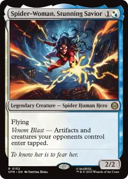 Spider-Woman, Stunning Savior FOIL - Marvel's Spider-Man (SPM) NM MTG - Image 1
