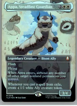 Appa, Steadfast Guardian (Borderless) 316 Avatar: The Last Airbender Foil NM - Image 1