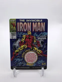 Marvel Super Heroes #392 Tony Stark Borderless Foil - Image 1