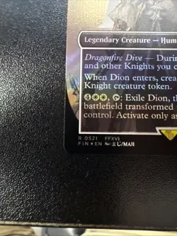 Dion, Bahamut's Dominant (Borderless) (Surge Foil) Final Fantasy Foil - Image 2