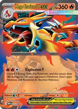 Mega Charizard Y ex - 030 030 Holo ME: Mega Evolution Promo Pokemon Holo NM - Image 1