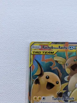 Raichu & Alolan Raichu GX 54/236 Pokemon TCG Unified Minds NM - Image 5