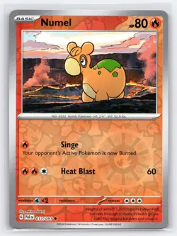 Numel 011/091 Common Paldean Fates Pokemon Reverse Holo Near Mint - Image 1
