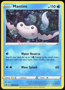Sword & Shield Promo Mantine SWSH026 Holo Promo Pokemon (Cosmos Holo) NM/M - Image 1