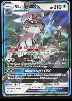 Cosmic Eclipse Silvally GX 184/236 Holo GX Rare Pokemon NM/M - Image 1