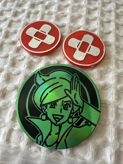 Professor Juniper Coin Jumbo Green Metallic - Official Pokemon TCG Dice & Coins - Image 2
