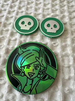 Professor Juniper Coin Jumbo Green Metallic - Official Pokemon TCG Dice & Coins - Image 3