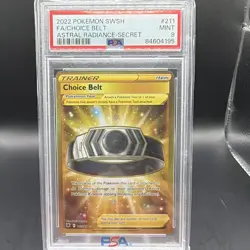 Pokemon Choice Belt Secret Rare 211/189 Astral Radiance PSA 9 Full Art Holo - Image 1