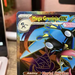 Pokemon TCG Mega Greninja EX 100/086 Full Art Ultra Rare Chaos Rising NM - Image 2