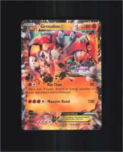 Groudon EX 85/160 Holo EX Rare Primal Clash Pokemon Moderately Played - Image 1