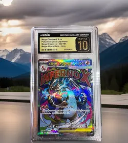 2025 Pokemon Mega Charizard X ex JP mega attack rare holo 223/193-CGC 10 - Image 1