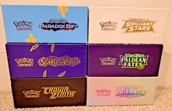 Pokemon Lot Of 6 Empty ETB Elite Trainer Box - Crown Zenith, Paradox Rift, More - Image 2
