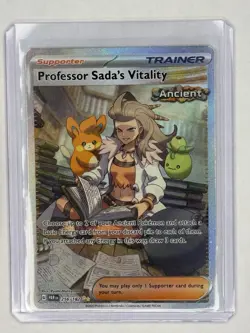 Pokemon TCG Professor Sada's Vitality 256/182 SV04 Paradox Rift SIR Holo NM - Image 1