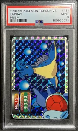 Lapras Prism VS Wartortle #131 Holo 1998-99 Topsun VS PSA 9 - Image 1