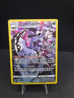 Pokemon TCG Galarian Obstagoon Ultra Rare Holo- Astrial Radiance, Near Mint - Image 1