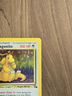 Dragonite 4/62 Fossil Holo Rare Stage 2 100 HP Unlimited English 1999 - Image 3