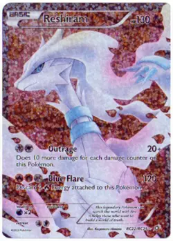 Damaged Reshiram - RC22/RC25 - Full Art Ultra Rare Pokemon Legendary Treasures: - Image 1