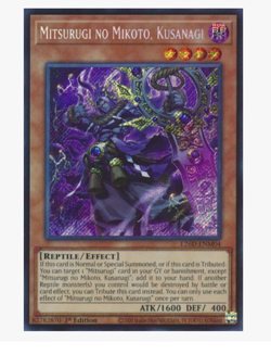 x3 Mitsurugi no Mikoto, Kusanagi - L26D-ENM04 - Secret Rare YuGiOh - Image 1