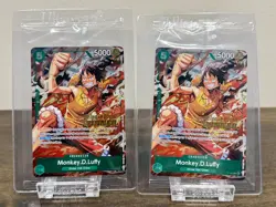 Monkey D Luffy Pre Release Winner OP16 Promo P-135 Sealed One Piece (Set of 2) - Image 1