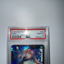 KOBY ONE PIECE OP02-098 2023 OFFICIAL EVENT PRIZE HOLOFOIL JAPANESE PSA 10 - Image 2