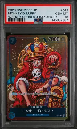 2023 ONE PIECE JAPANESE PROMOS #043 MONKEY D. LUFFY PSA 10 - Image 1