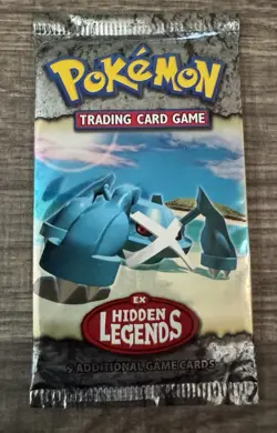 Pokemon 2004 EX Hidden Legends Sealed Booster Pack Metagross - Image 1