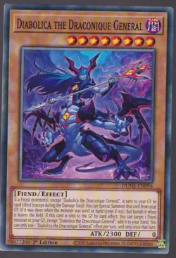 DUNE-EN096 Diabolica The Draconique General Common Card 1st Edition Yugioh - Image 1