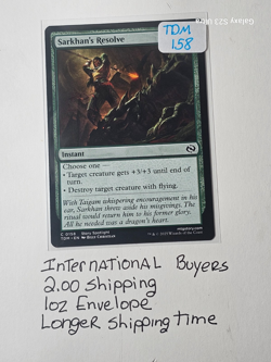 MTG Dragonstorm #158 Sarkhan's Resolve - Shonen Power Surging Card Awaits - Image 1