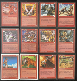 Vintage MTG Lot: 1997 12 RED Card Lot - Played - Magic: The Gathering - Image 1