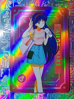 Card Goddess Anime Sailor Moon Mercury Mars Jupiter Venus Sexy Holo Oil - Image 1