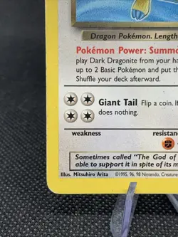 Dark Dragonite 22/82 Team Rocket Pokemon Card/Karte Rare Englisch Dragoran 2000 - Image 4