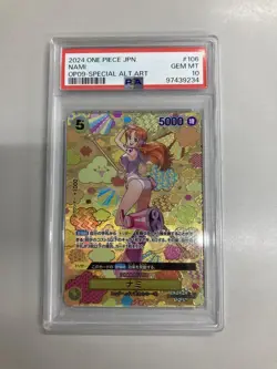 PSA 10 ONE PIECE Nami OP08106 OP09Special Alt Art Card Japanese 2024 - Image 1