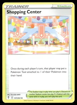 2021 Evolving Skies Set Pokemon Card 157 Shopping Center NM - Image 1