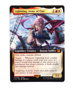 Lightning Army of One Final Fantasy Magic the Gathering Extended Art Card - Image 1