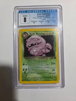 CGC 8 Dark Weezing 2000 Team Rocket 14/82 Holo Pokemon Card psa - Image 1