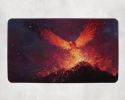 Phoenix Rebirth Forge Themed Playmat | Unofficial MTG Playmat | Gift for Gamers - Image 1