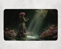 Mushroom Dryad Spirit Themed Playmat | Unofficial MTG Playmat | Gift for Gamers - Image 1