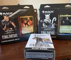 MTG Final Fantasy Sealed Commander Deck Set W/ Sealed Play Pack Brand New - Image 1