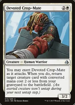 Devoted Crop-Mate 2x FOIL AKH MTG Amonkhet Uncommon MINT white - Image 1