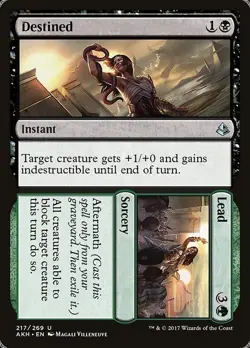 Destined Lead 2x FOIL AKH MTG Amonkhet Uncommon MINT black green - Image 1