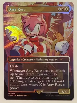 Amy Rose Borderless Rainbow Foil - Mythic - Secret Lair MTG - Image 1