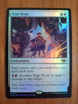 High Noon OTJ 015 Foil Rare Outlaws of Thunder Junction LP MTG - Image 1