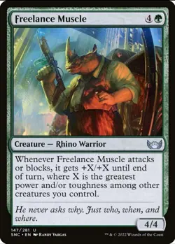 X 1 Freelance Muscle NM SNC 147 MTG Magic The Gathering - Image 1