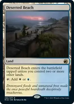 Magic The Gathering MTG DESERTED BEACH Innistrad: Midnight Hunt NM Near Mint - Image 1